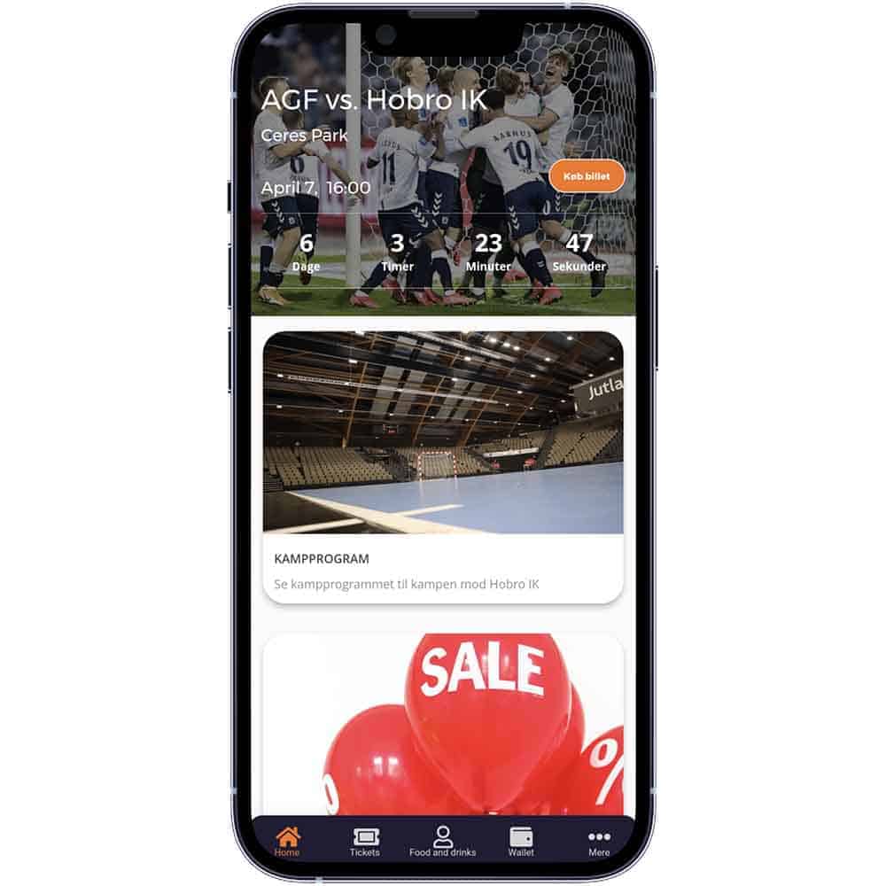 Hold jeres kunder opdateret med en Mobil App fra Venue Manager.