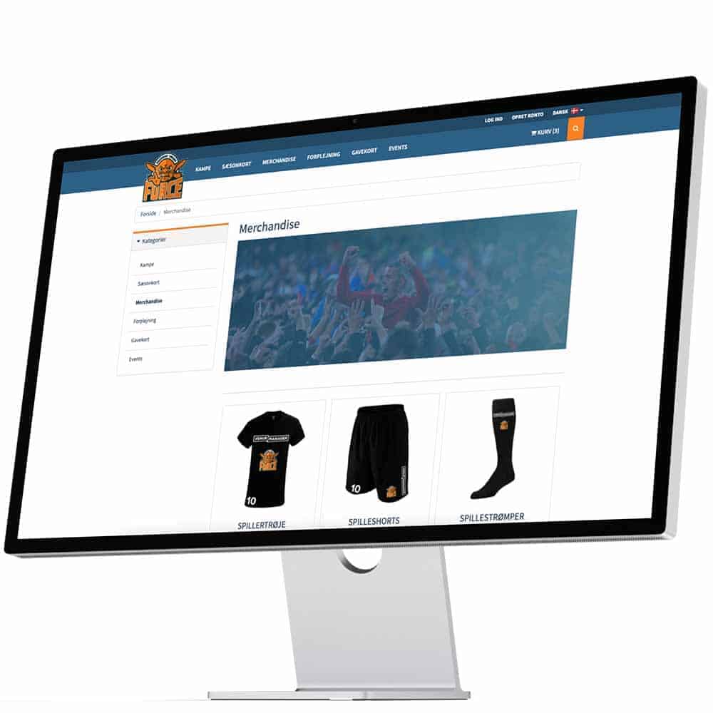 Sælg merchandise igennem jeres webshop.